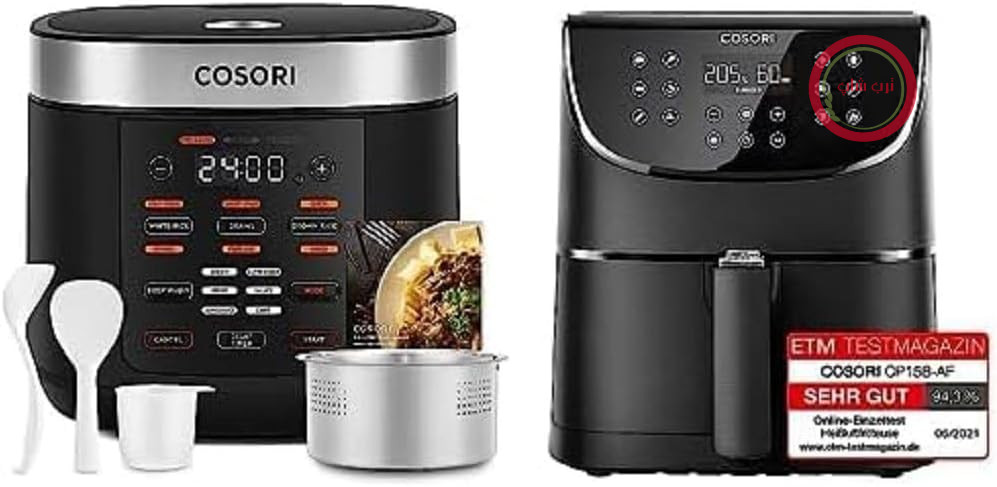 سرخ کن بدون روغن COSORI 5.5L XXL و پلوپز COSORI، پلوپز چندکاره با 17 برنامه، Fuzzy Logic
