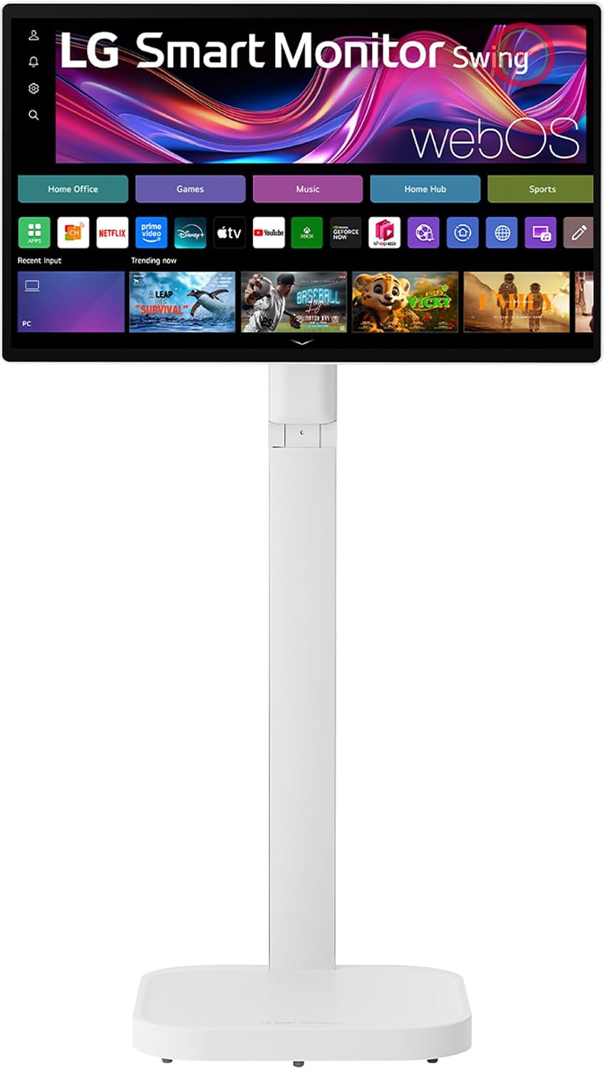 مانیتور هوشمند ال‌جی Swing مدل 32U889SA-W، مانیتور لمسی 32 اینچی Zoll 4K UHD IPS، HDR10، 95% DCI-P3