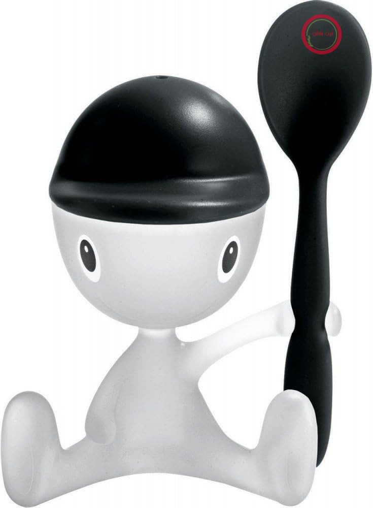 Alessi ASG23 B Cico، ظرف تخم مرغ به همراه نمکدان و قاشق