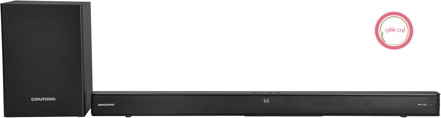 ساندبار GRUNDIG 2.1 Dolby Digital DSB 995، طراحی باریک، 2.1 Dolby Digital، توان خروجی 220 وات، اتصال بی‌سیم، بلوتوث 5.3، HDMI (CEC ARC)، USB، ورودی اپتیکال و Aux، مشکی