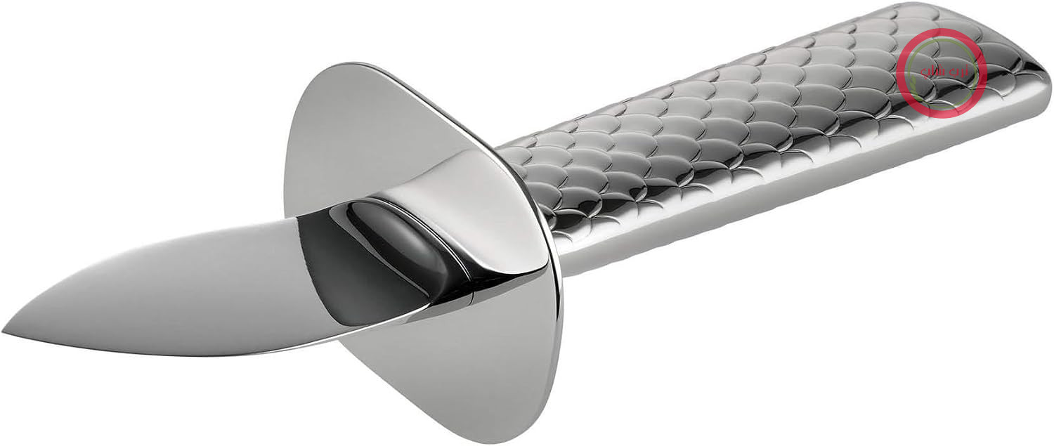 چاقوی صدفی کلمبینا السی ایتالیا مدل Alessi FM23/44 - استیل ضد زنگ 18/10، صیقل داده شده. تیغه ساخته شده از فولاد AISI 420، نقره‌ای.