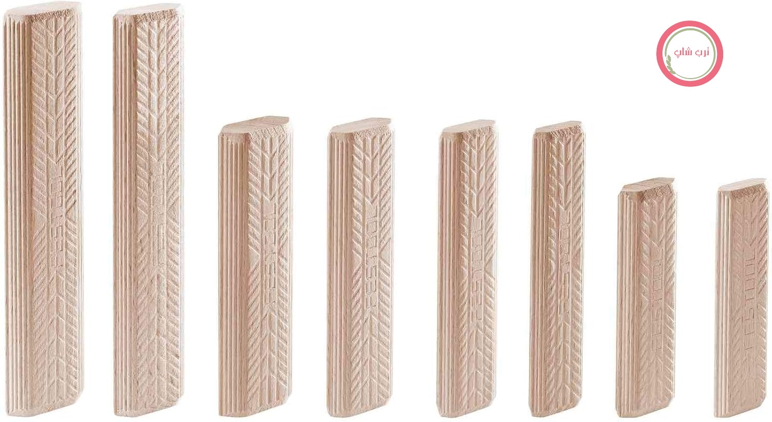 رولپلاک فستول دومینو از جنس چوب راش D 10x100-120 قطعه BU | رولپلاک شیاردار 10 میلی‌متری ساخته شده از چوب راش - برای DF 500 و DF 700، جنس چوب جامد و پنل