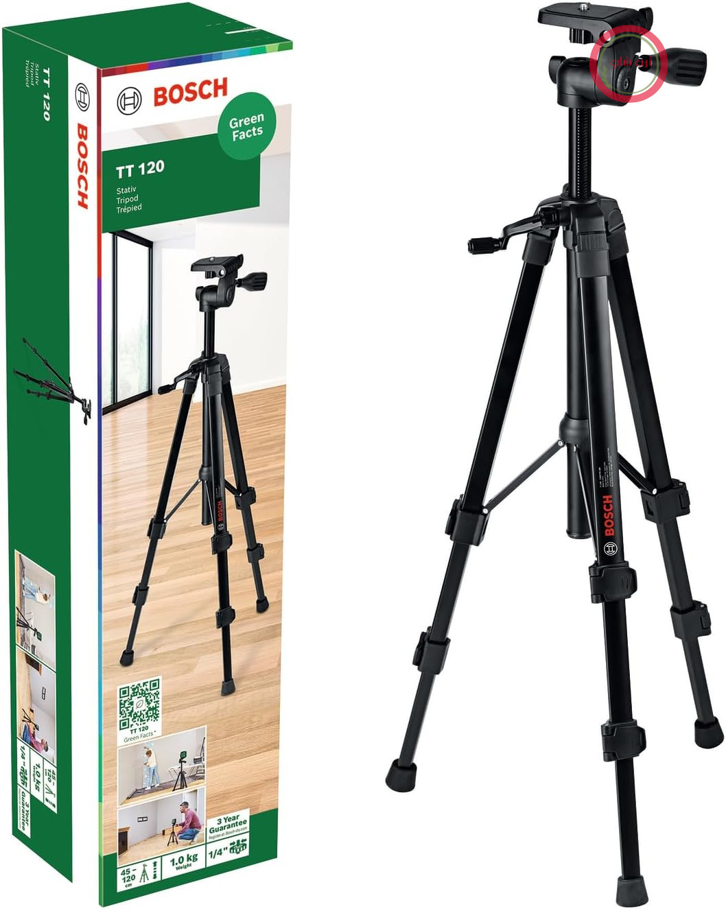 سه‌پایه تراز لیزری بوش TT 120 پریمیوم