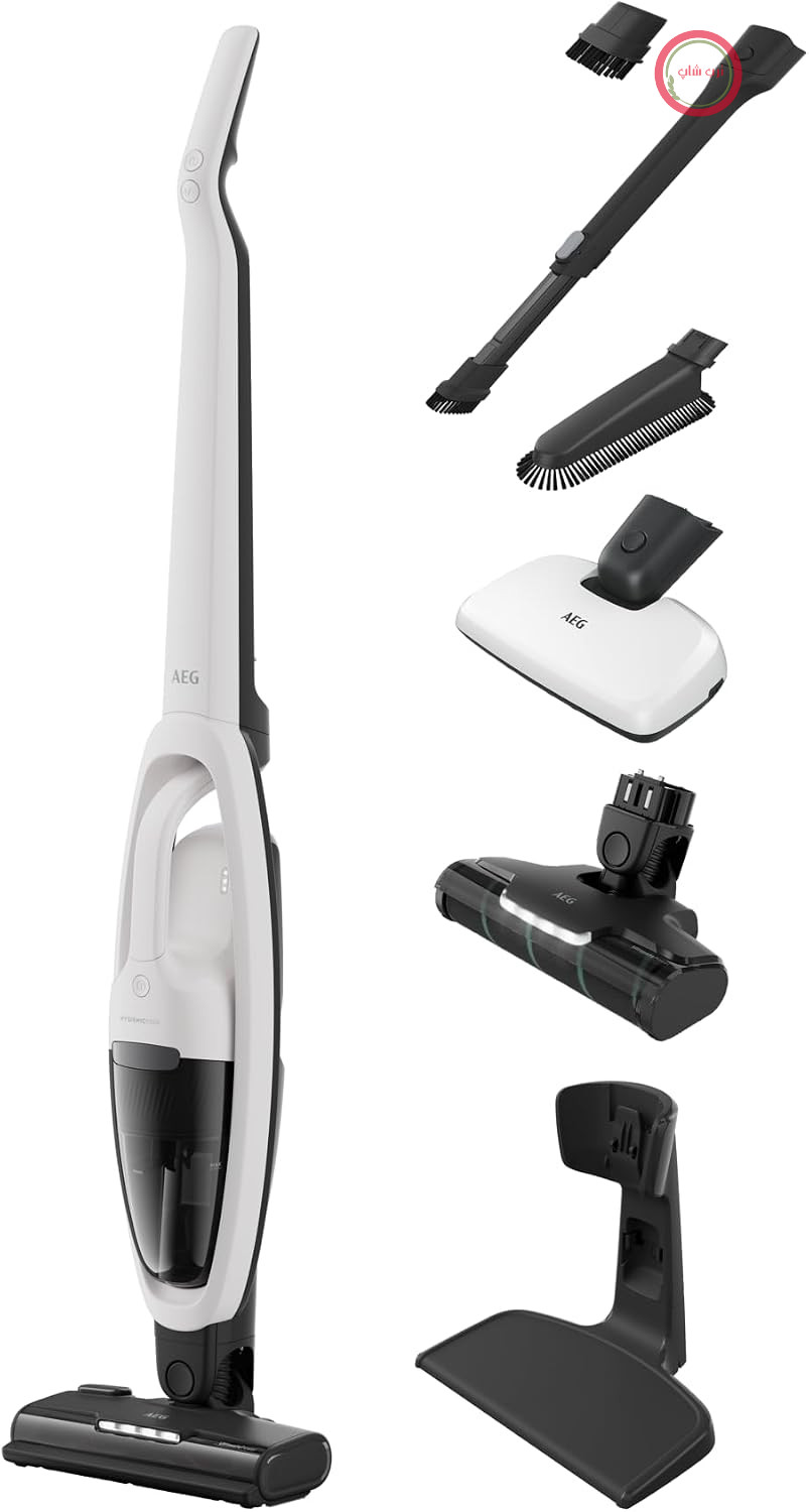 جارو شارژی آاگ آلمان AEG Hygienic 5000 مدل AS52H212XN سفید؛ دوکاره ۲ در ۱