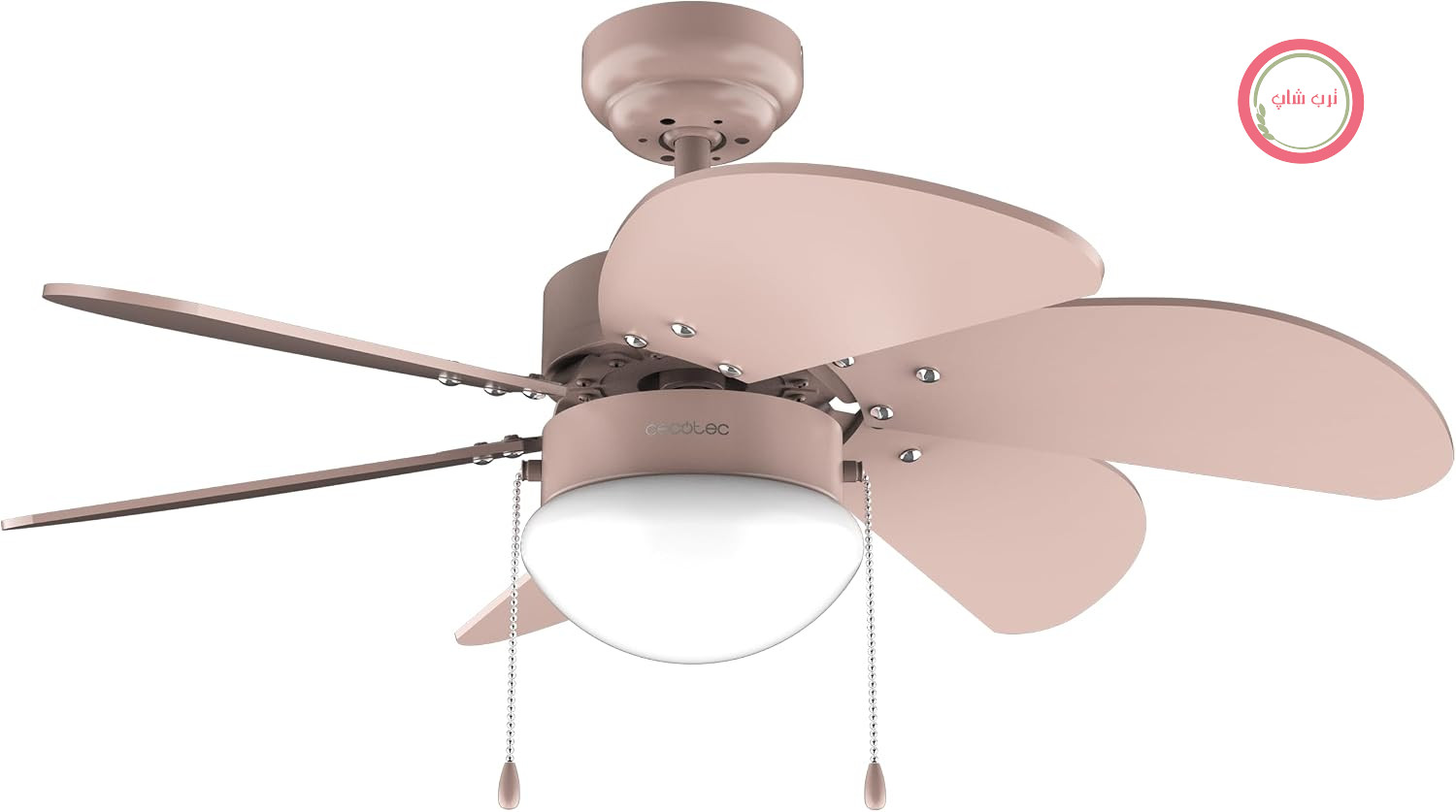 پنکه سقفی سکوتک اسپانیا Cecotec Aero 3600 | موتور مسی، ۳ سطح سرعت، قابلیت چرخش در جهت تابستانه و زمستانه،صورتی تیره