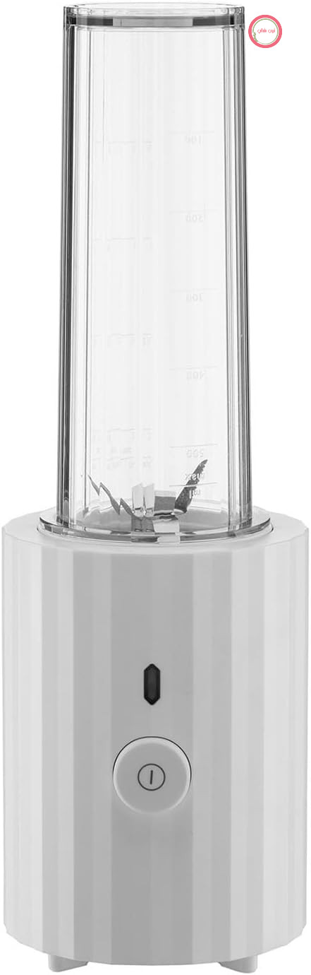 میکسر شخصی Alessi Plissé MDL17 W - طراحی شده از رزین ترموپلاستیک، با ظرف و خردکن کوچک از PCGT، دوشاخه اروپایی، 380 وات، سفید
