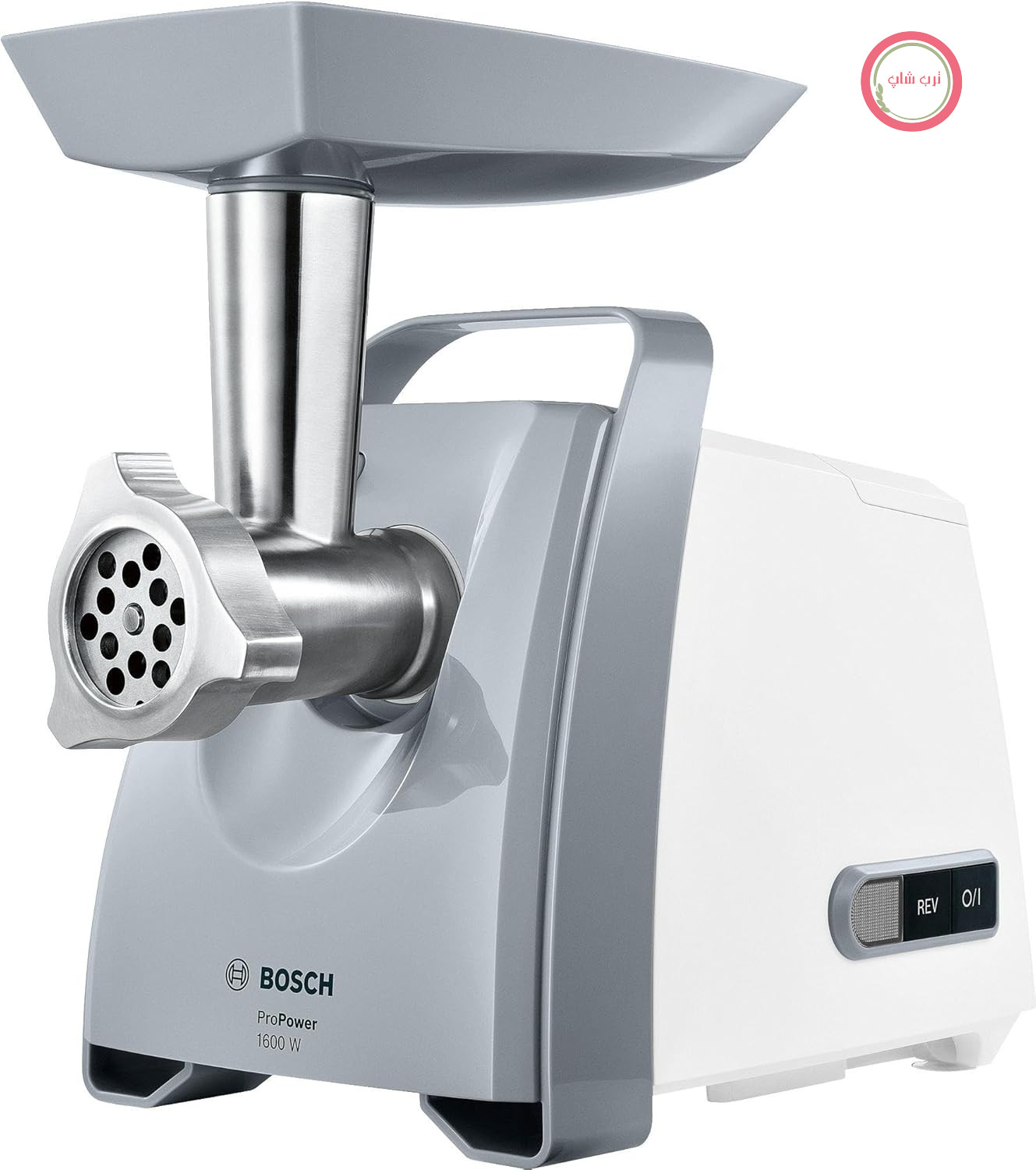 چرخ گوشت بوش لوازم خانگی MFW45020 ProPower 500 W (قدرت مسدود کردن 1600 وات، اندازه 5، ظرفیت پردازش تا 2.7 کیلوگرم در دقیقه) سفید