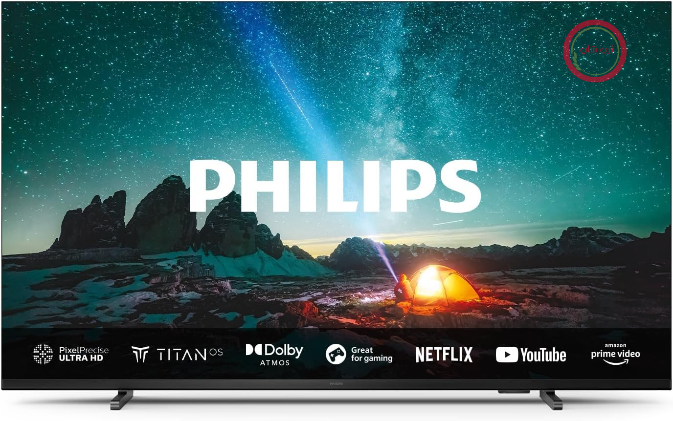 تلویزیون هوشمند LED فیلیپس مدل 65PUS7609 با کیفیت 4K - صفحه نمایش 65 اینچی با پلتفرم Ultra HD Titan OS با دقت پیکسلی بالا و صدای دالبی اتموس. با الکسا و دستیار گوگل کار می‌کند - خاکستری آنتراسیت