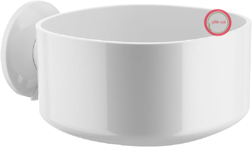 جا بطری Alessi PL16 W Birillo برای دوش یا وان حمام، ساخته شده از PMMA، سفید با فنجان مکش