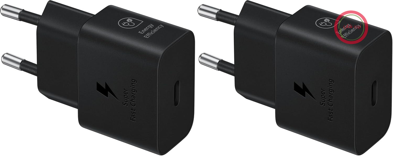 آداپتور شارژ سریع سامسونگ، شارژر کم‌مصرف با کابل داده USB-C، 25 وات، مشکی، EP-T2510X (بسته 2 عددی)