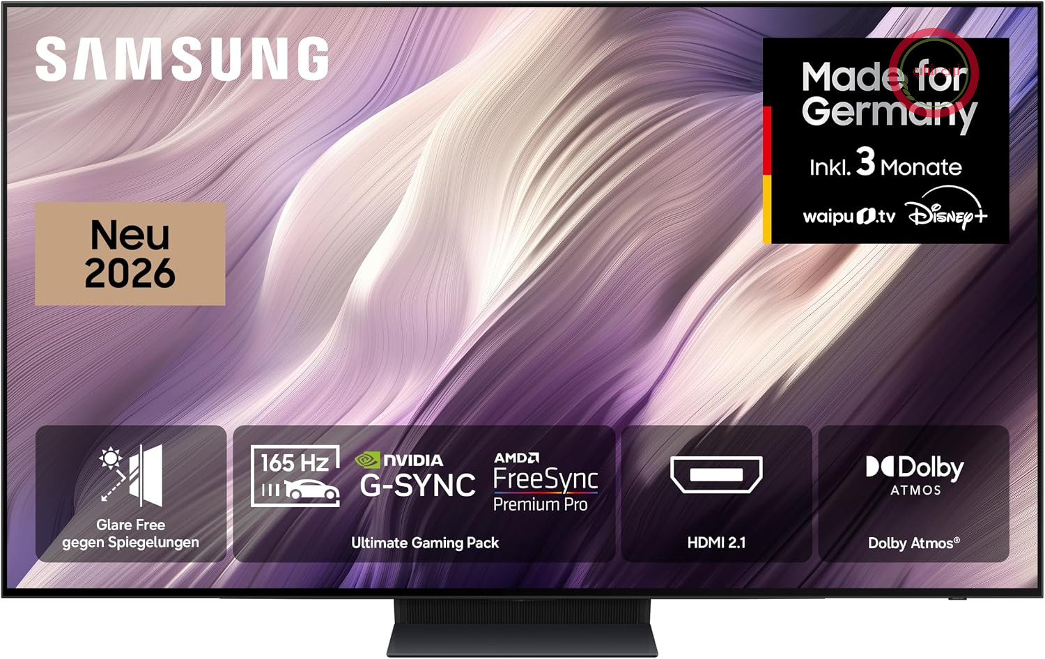 تلویزیون سامسونگ Samsung مدل OLED S95H 4K با صفحه نمایش ۴۸ اینچ (۱۲۱ سانتی‌متر) و کیفیت تصویر UHD، تلویزیون هوشمند با هوش مصنوعی