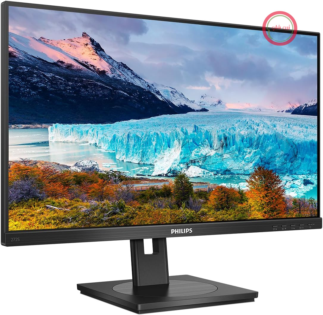 مانیتور فیلیپس 272S1M - 27 اینچ FHD، قابلیت تنظیم ارتفاع (1920x1080، 75 هرتز، DisplayPort، HDMI، DVI، VGA، هاب USB) مشکی