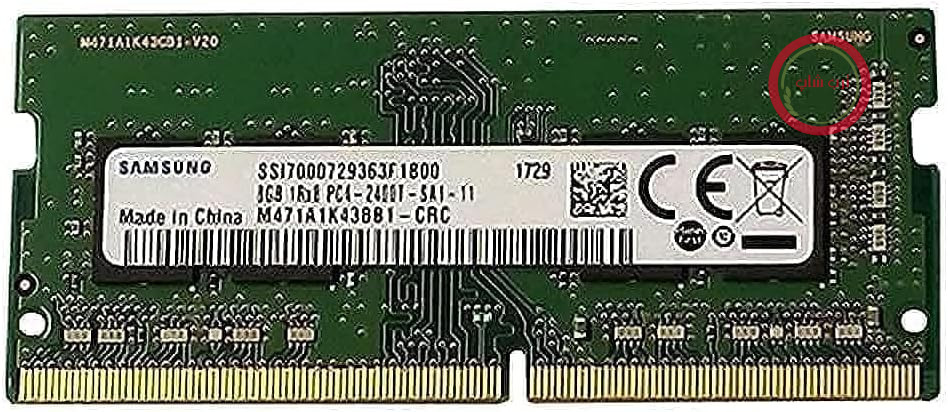 ماژول حافظه رم سامسونگ 8 گیگابایت DDR4 PC4-19200، 2400 مگاهرتز، 260 پین، SODIMM، CL 17، 1.2 ولت، مدل M471A1K43BB1-CRC