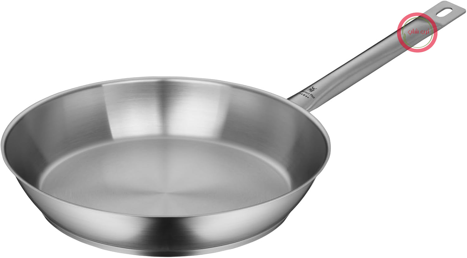 ماهیتابه WMF Gourmet Plus 28 سانتی‌متر، ماهیتابه استیل ضد زنگ، سازگار با اجاق القایی، بدون روکش، روکش مات، قابل شستشو در ماشین ظرفشویی، مناسب برای انواع اجاق گاز، قابل استفاده در فر تا دمای 250 درجه