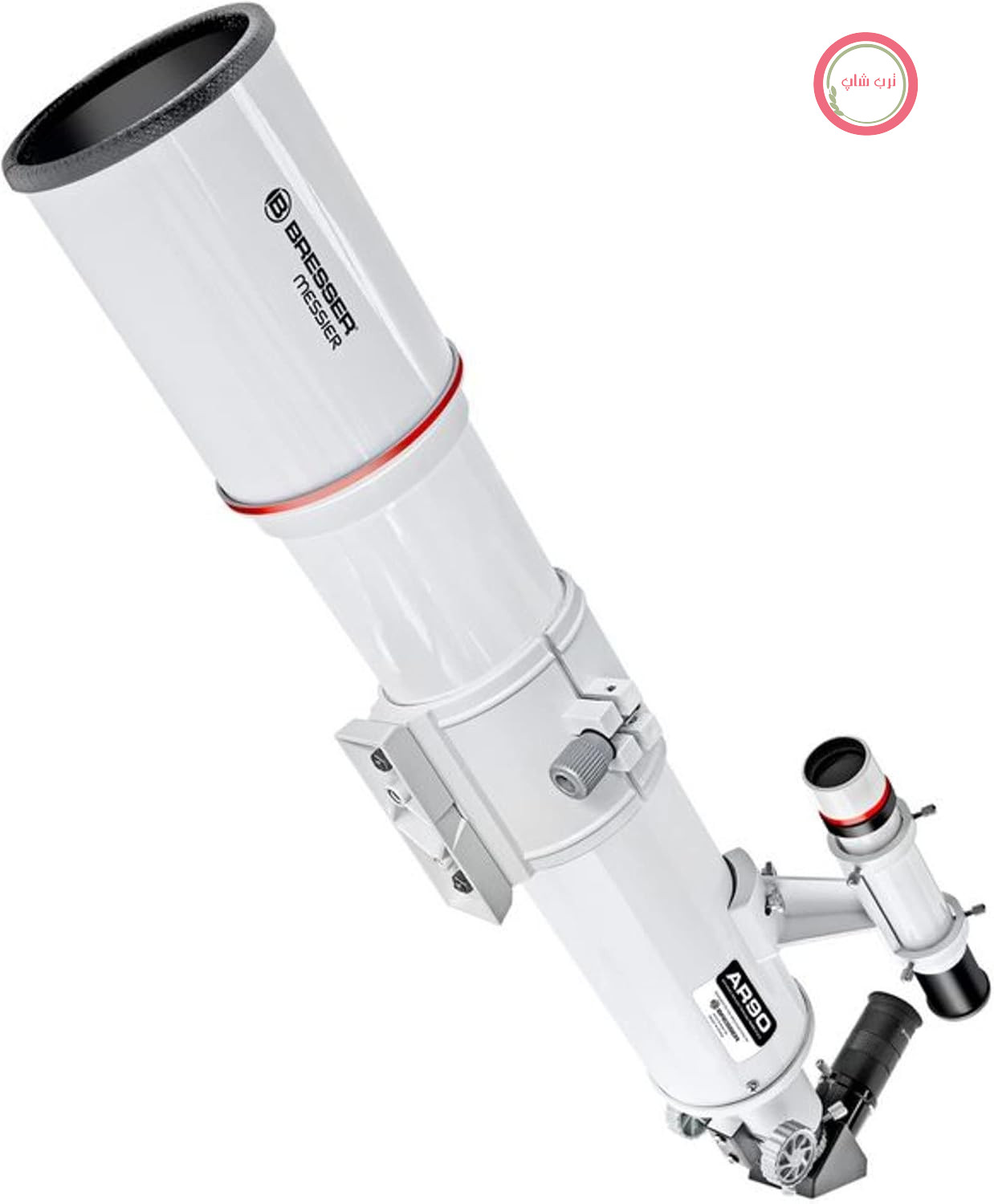 تلسکوپ شکستی لوله نوری Bresser Messier AR-90s/500mm | ماه، سیارات، آسمان ژرف، رصد میدان دید وسیع، آداپتور تلفن همراه، تلسکوپ مسافرتی، بزرگنمایی ۱۸۰ برابر، چشمی ۲۶ میلی‌متری، آینه مورب