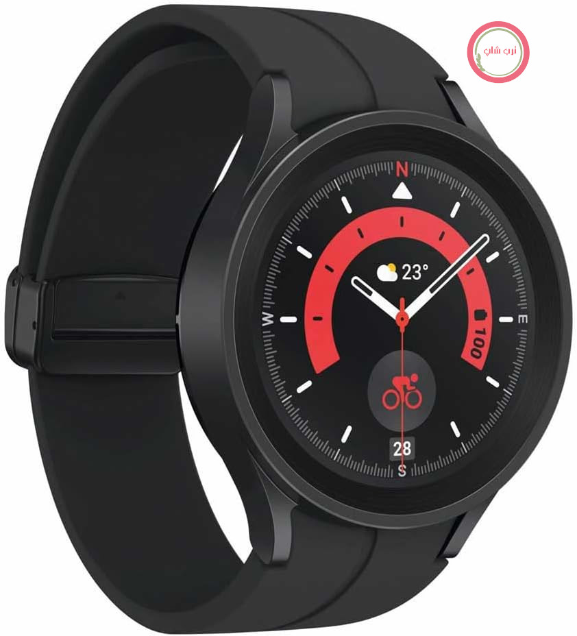 سامسونگ گلکسی واچ ۵ پرو، ساعت هوشمند بلوتوث Runde، سیستم عامل Wear OS، ردیاب تناسب اندام در فضای باز، ۴۵ میلی‌متر، مشکی تیتانیومی