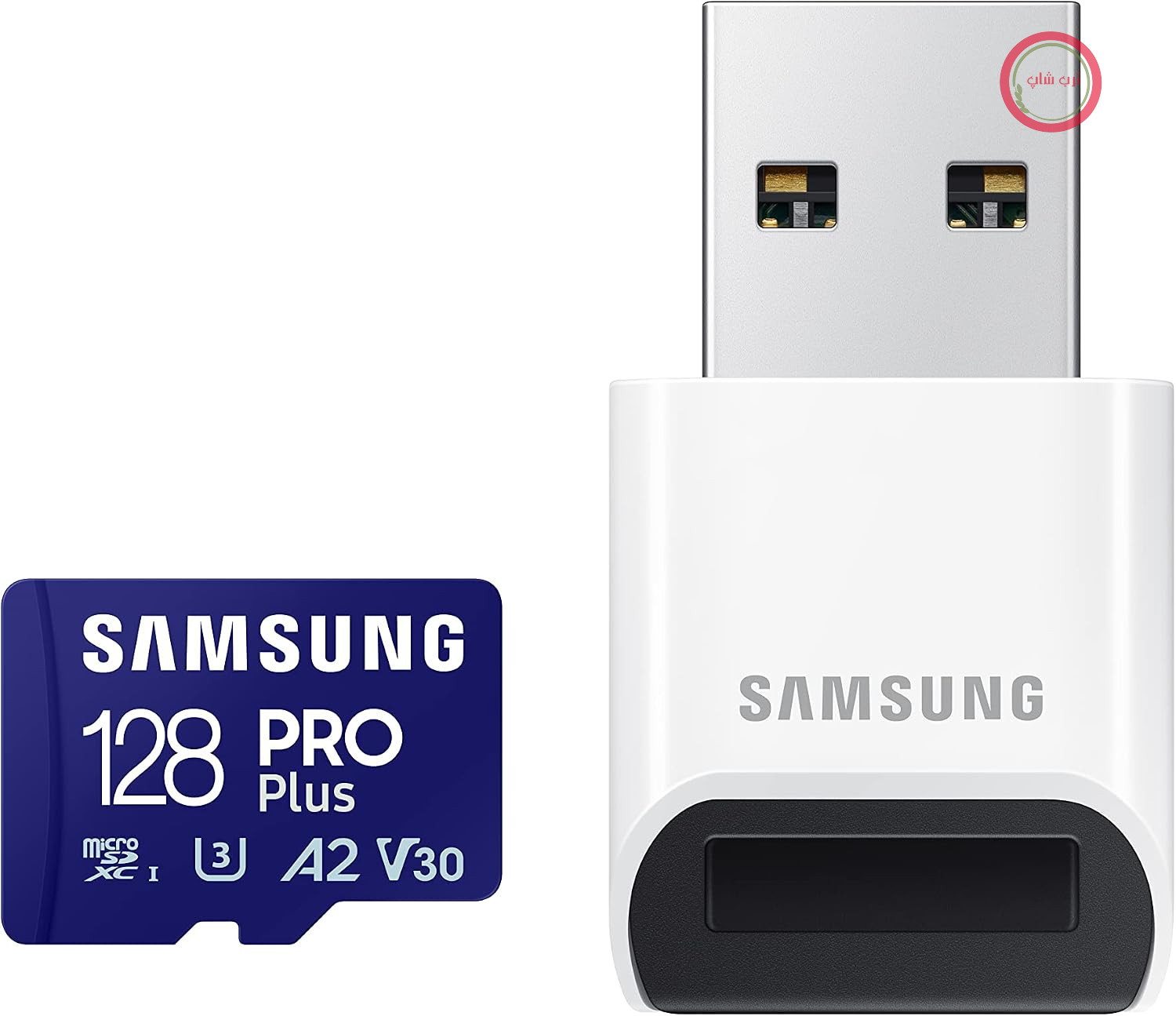 کارت حافظه microSD سامسونگ PRO Plus + کارتخوان USB، 128 گیگابایت، برای بازی‌های موبایل در تلفن‌های هوشمند، تبلت‌ها و کنسول‌های دستی، UHS-I U3، Full HD و 4K UHD، سرعت خواندن 180 مگابایت بر ثانیه، سرعت نوشتن 130 مگابایت بر ثانیه، MB-MD128SB/WW