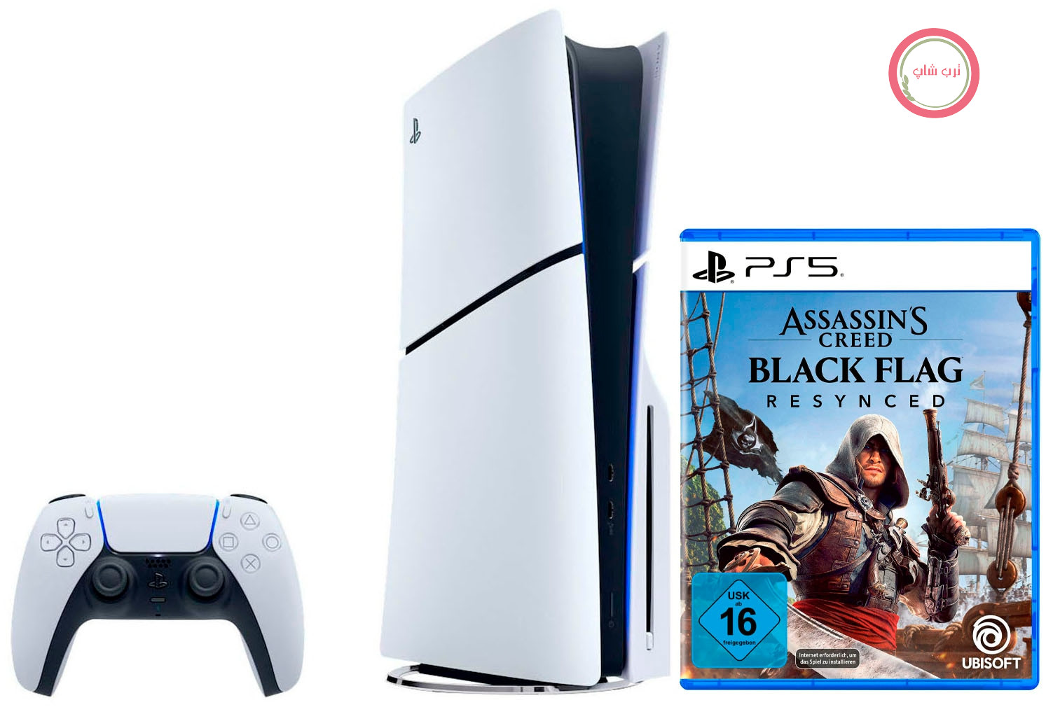 نسخه دیسکی پلی‌استیشن ۵ (اسلیم) شامل بازی Assassin's Creed Black Flag با ظرفیت ۱ ترابایت