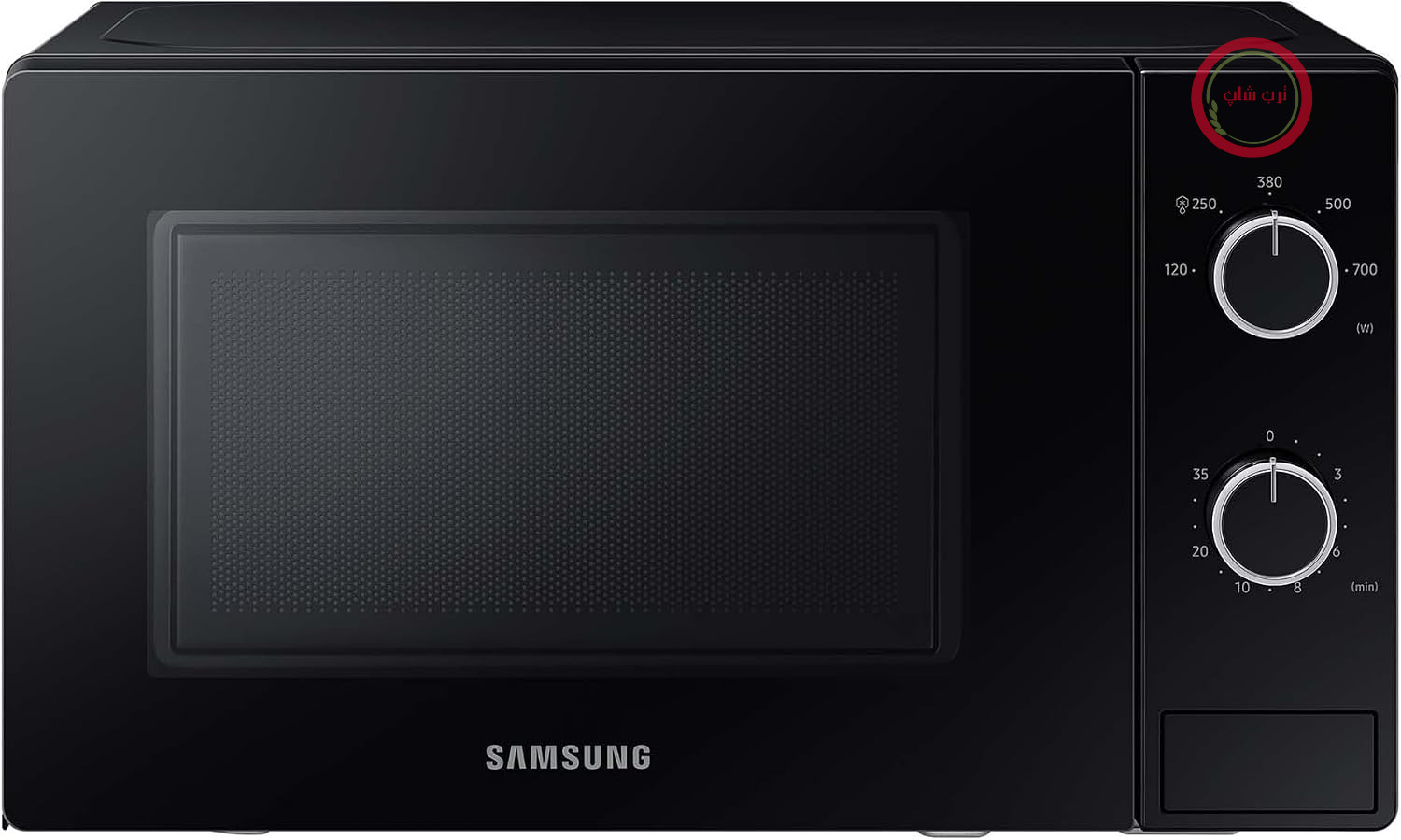 مایکروویو سامسونگ Samsung مدل سولو، ۷۰۰ وات، محفظه پخت اپوکسی با ظرفیت ۲۰ لیتر، ۵ سطح قدرت، یخ‌زدایی، مشکی، MS20A3010AL/EG