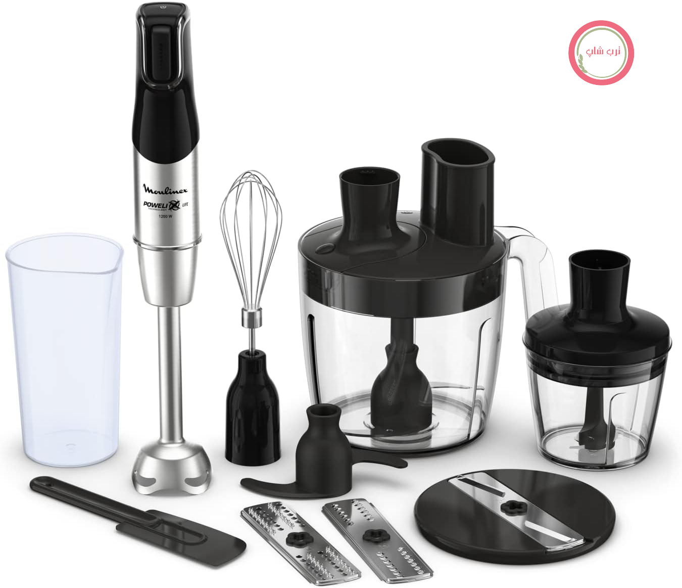 گوشت‌کوب برقی مولینکس فرانسه Moulinex مدل DD95JD10 قدرت ۱۲۰۰ وات، تیغه‌های قدرتمند