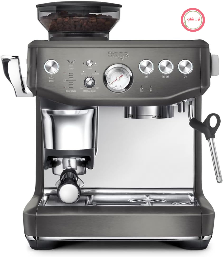 دستگاه قهوه ساز Sage The Barista Express Impress، استیل ضد زنگ مشکی | دارای کف ساز شیر دستی و آسیاب یکپارچه، تنظیم هوشمند دوز، 25 حالت آسیاب