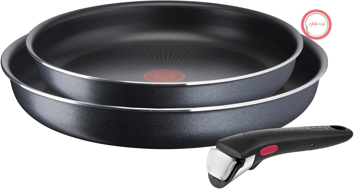 سرویس ماهیتابه سه تکه Tefal Ingenio XL Force با دسته قابل جدا شدن، 24/28 سانتی متر، قابل چیدن روی هم، کم جا، قابلمه هایی با روکش نچسب Titanium 2X، استفاده و تمیز کردن آسان، L15891