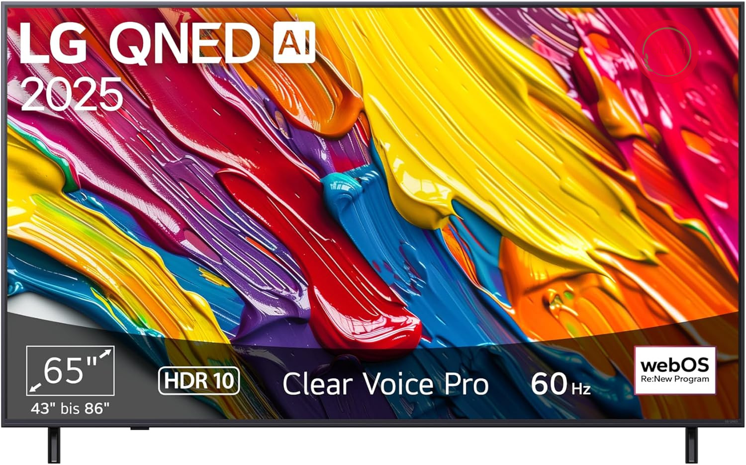 تلویزیون ۶۵ اینچ (۱۶۵ سانتی‌متر) 4K QNED AI ال‌جی مدل 65QNED82A6B (پردازنده α7 Gen8 4K AI، webOS 25، 60Hz)