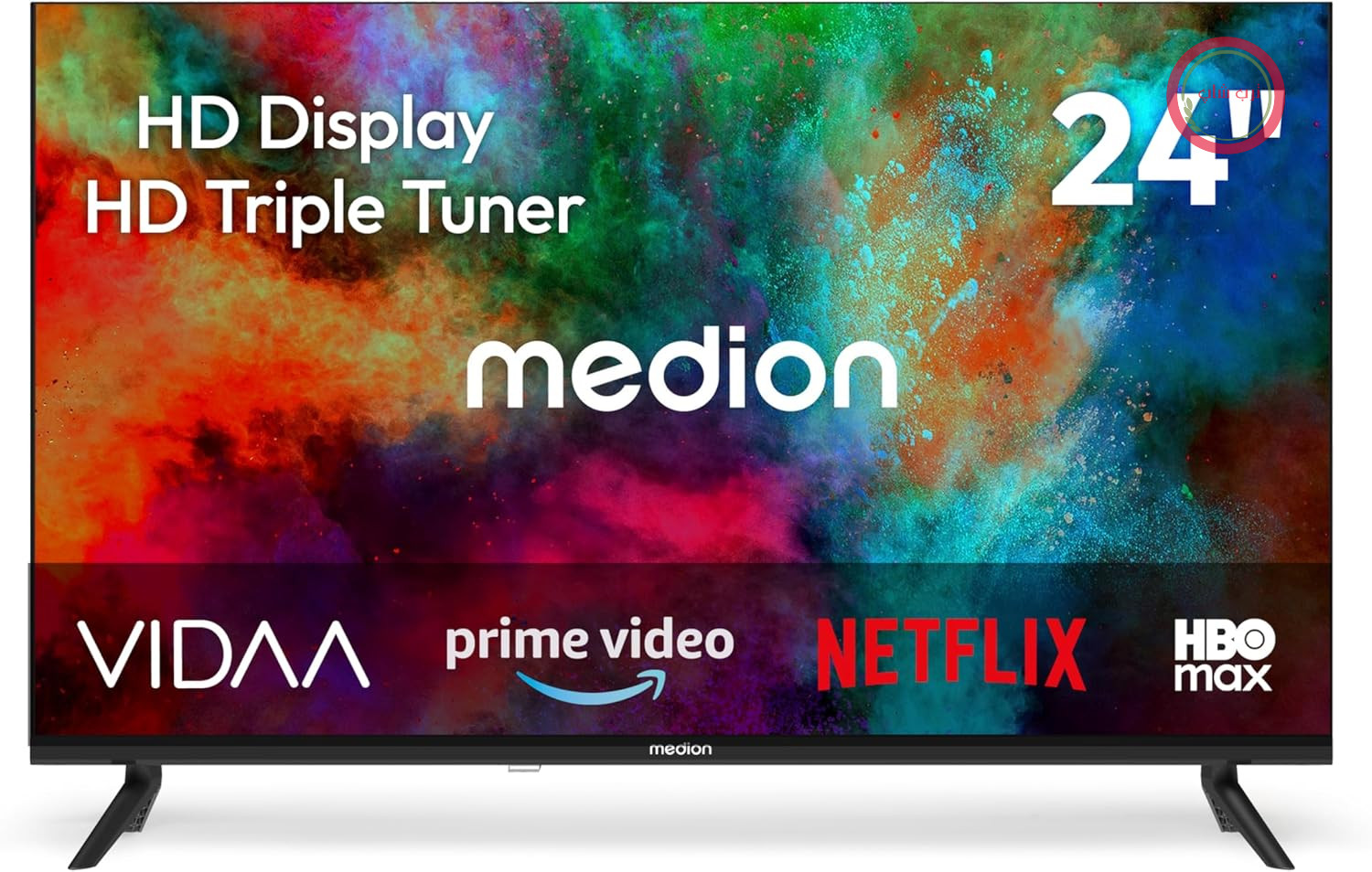 تلویزیون اچ‌دی 24 اینچی MEDION (VIDAA، تلویزیون هوشمند، پرایم ویدیو، PVR، تیونر سه‌گانه اچ‌دی، MD 824102)