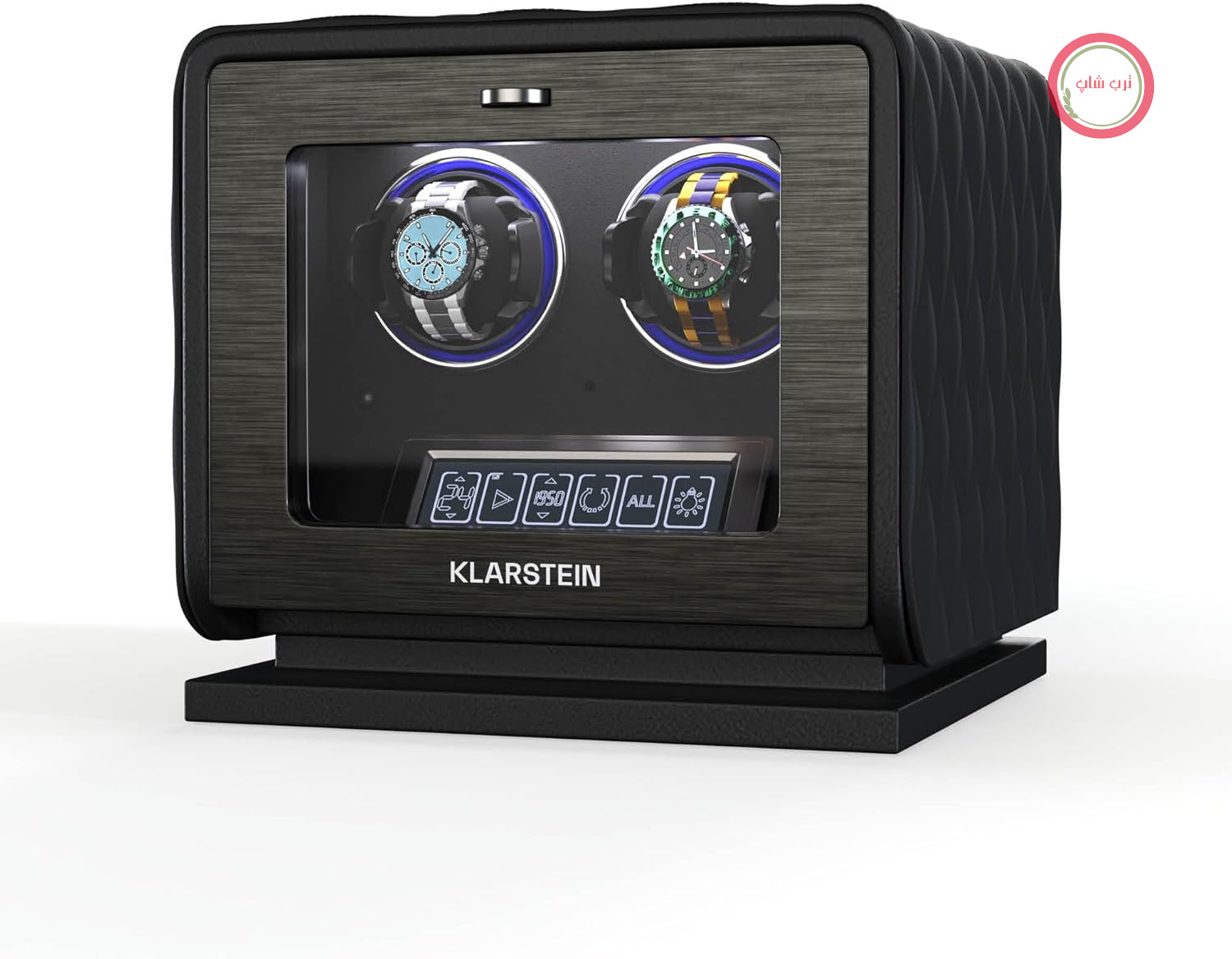 کوک‌کننده ساعت Klarstein LuminousTime برای 2 ساعت - کوک‌کننده خودکار ساعت با موتور ژاپنی بی‌صدا، پنل لمسی LCD و کنترل از راه دور، 20 تنظیم TPD، نورپردازی RGB و LED