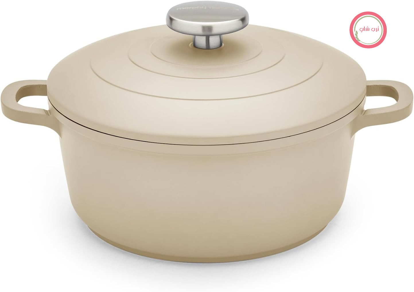 قابلمه آلومینیومی ریخته‌گری شده مورفی ریچاردز انگلستان Morphy Richards مدل 851003، 20 سانتی‌متر / 2.3 لیتر، پوشش نچسب، طراحی سبک، مناسب برای فر، خودسوزی، مناسب برای همه اجاق گازها، رنگ کرم