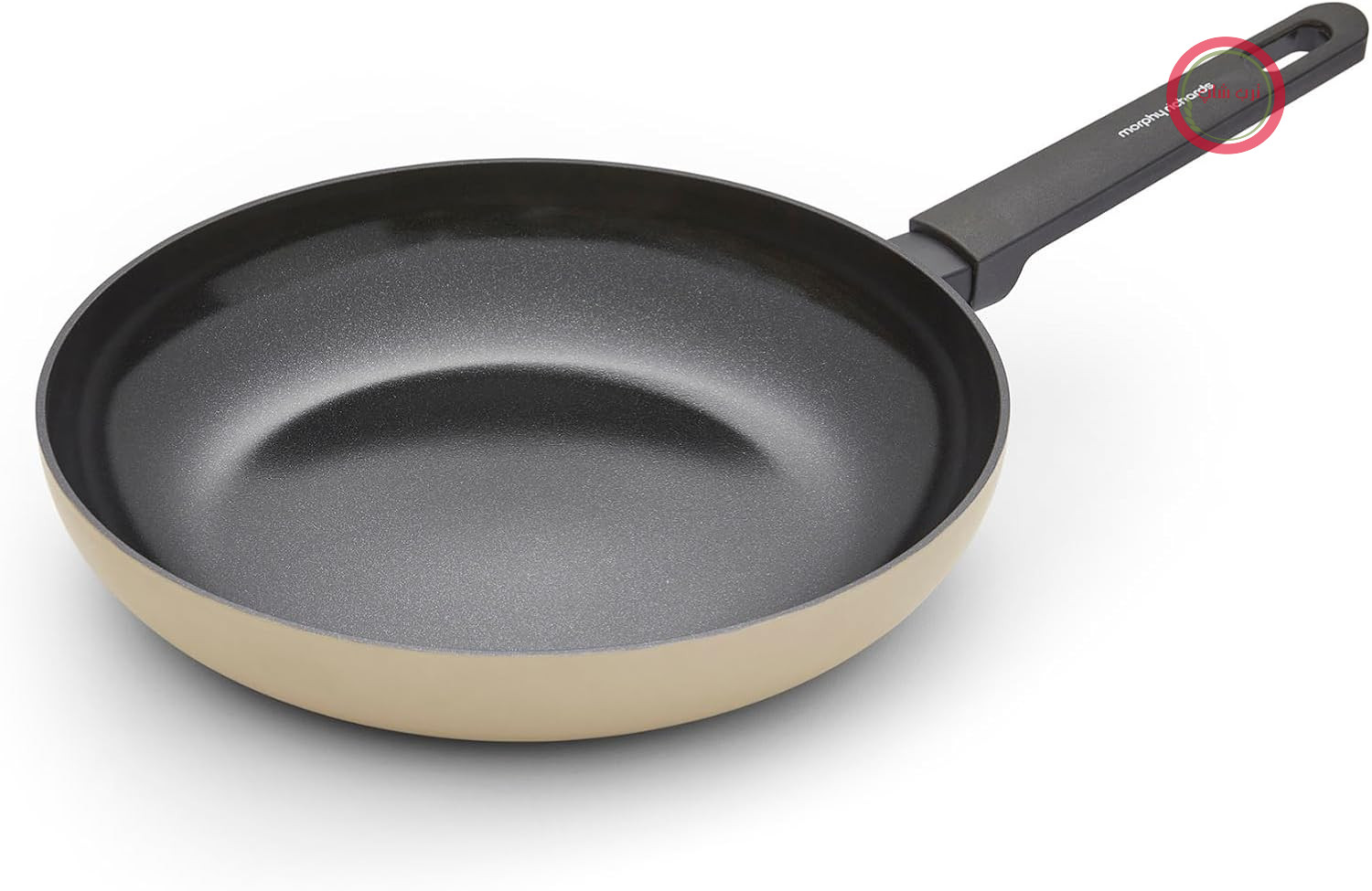 ماهیتابه مورفی ریچاردز انگلستان Morphy Richards آلومینیوم بازیافتی، 28 سانتی‌متر، پوشش سرامیکی نچسب، دسته‌های نرم، مناسب برای فر تا دمای 180 درجه سانتیگراد، مناسب برای انواع اجاق گاز، کرم، 853504