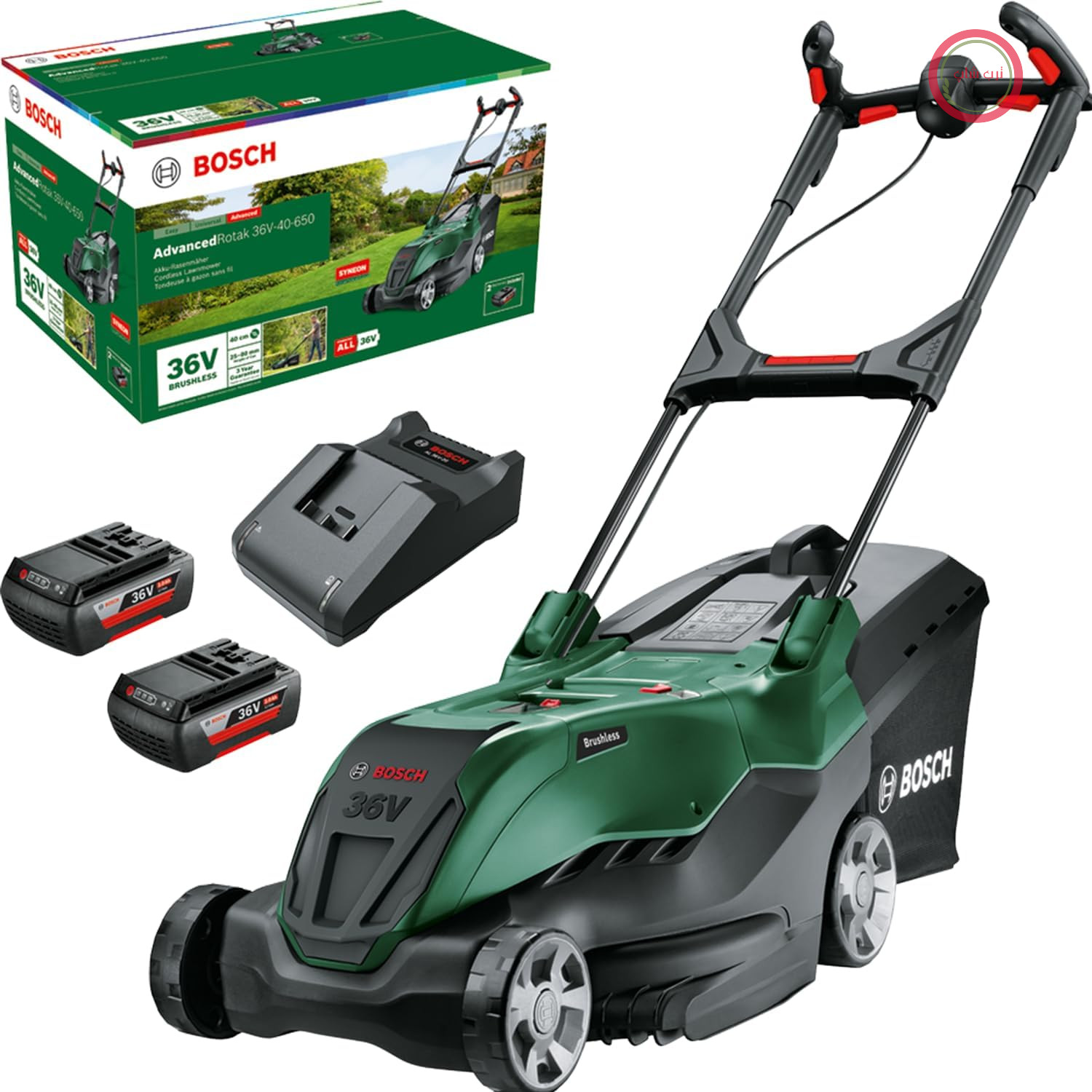 ماشین چمن‌زن شارژی بوش آلمان قدرتمند Bosch AdvancedRotak 36V - 40 - 650 برای چمن‌زنی