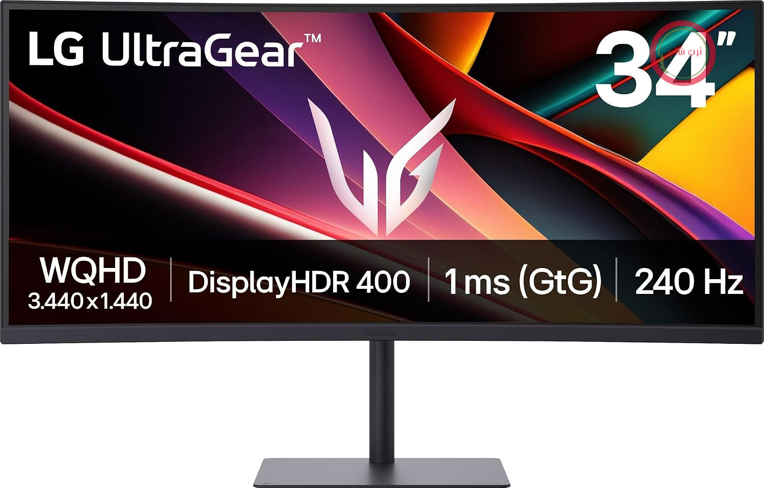 مانیتور گیمینگ منحنی ال‌جی LG Ultragear™ 34G630A-B.AEUQ (34 اینچ) با نسبت تصویر 21:9 و وضوح تصویر WQHD و پنل VA، نرخ نوسازی 240 هرتز