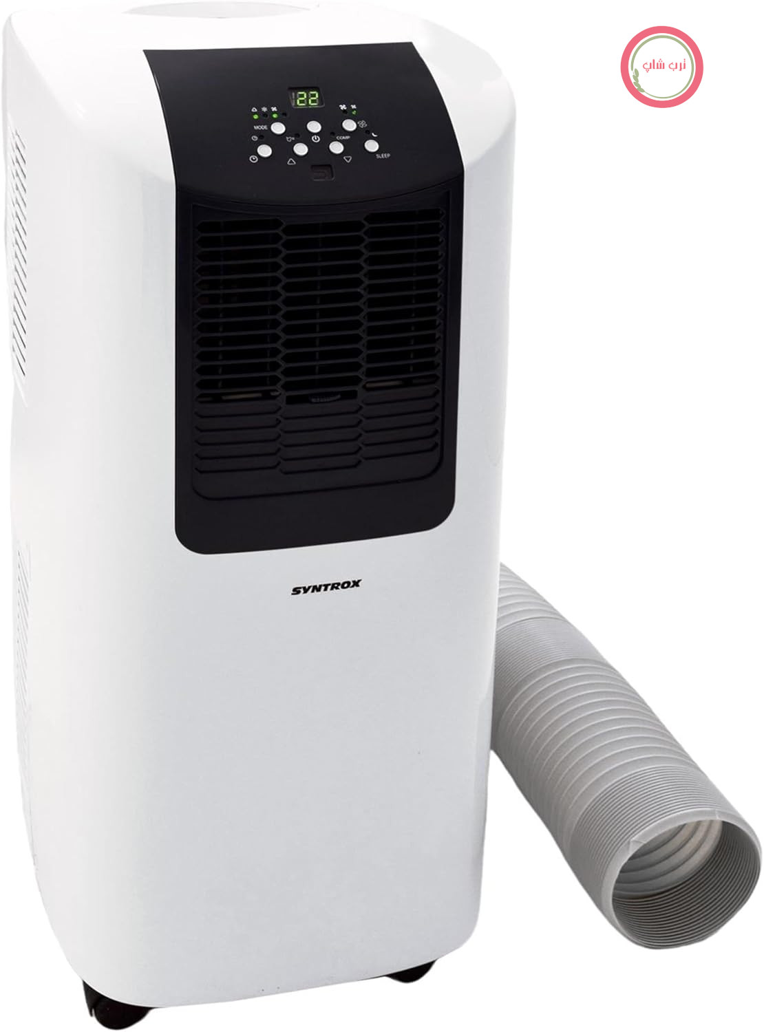 کولر گازی سیار سینتروکس آلمان Syntrox Germany 7000 BTU مدل Cooly | کولر گازی قابل حمل | رطوبت گیر، شامل کنترل از راه دور، تهویه مطبوع، صفحه نمایش LED، جمع و جور، قدرتمند