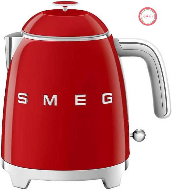 کتری برقی کوچک اسمگ Smeg مدل KLF05RDEU 0.8 لیتر، فیلتر استیل ضد زنگ، سیستم خاموش کننده ایمنی، نشانگر سطح آب، پایه ضد لغزش و محفظه سیم داخلی، قدرت 1400 وات، قرمز