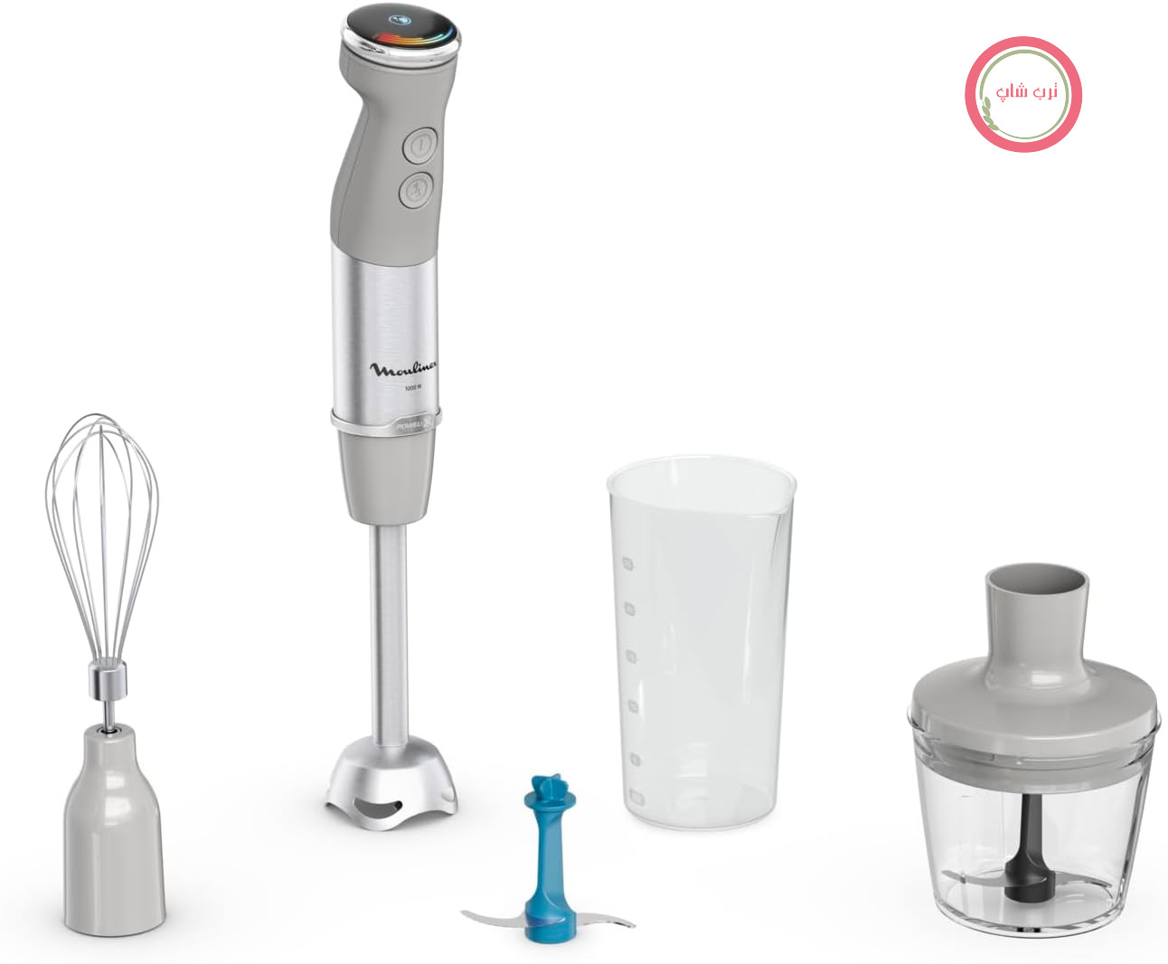 گوشت‌کوب برقی مولینکس فرانسه Moulinex مدل DD67EB قدرت ۱۰۰۰ وات، تیغه Powelix، حالت کم‌صدا