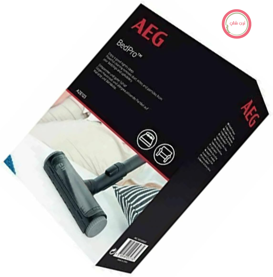 نازل تشک AEG AZE123 برای VX3-7، LX4-7 (تمیز کردن تخت، مبل و کالای خواب، برس رولی با مکش قوی برای حذف گرد و غبار و پرز، در برابر گرد و غبار خانگی، فضولات کنه و پوسته‌های پوست، مشکی)