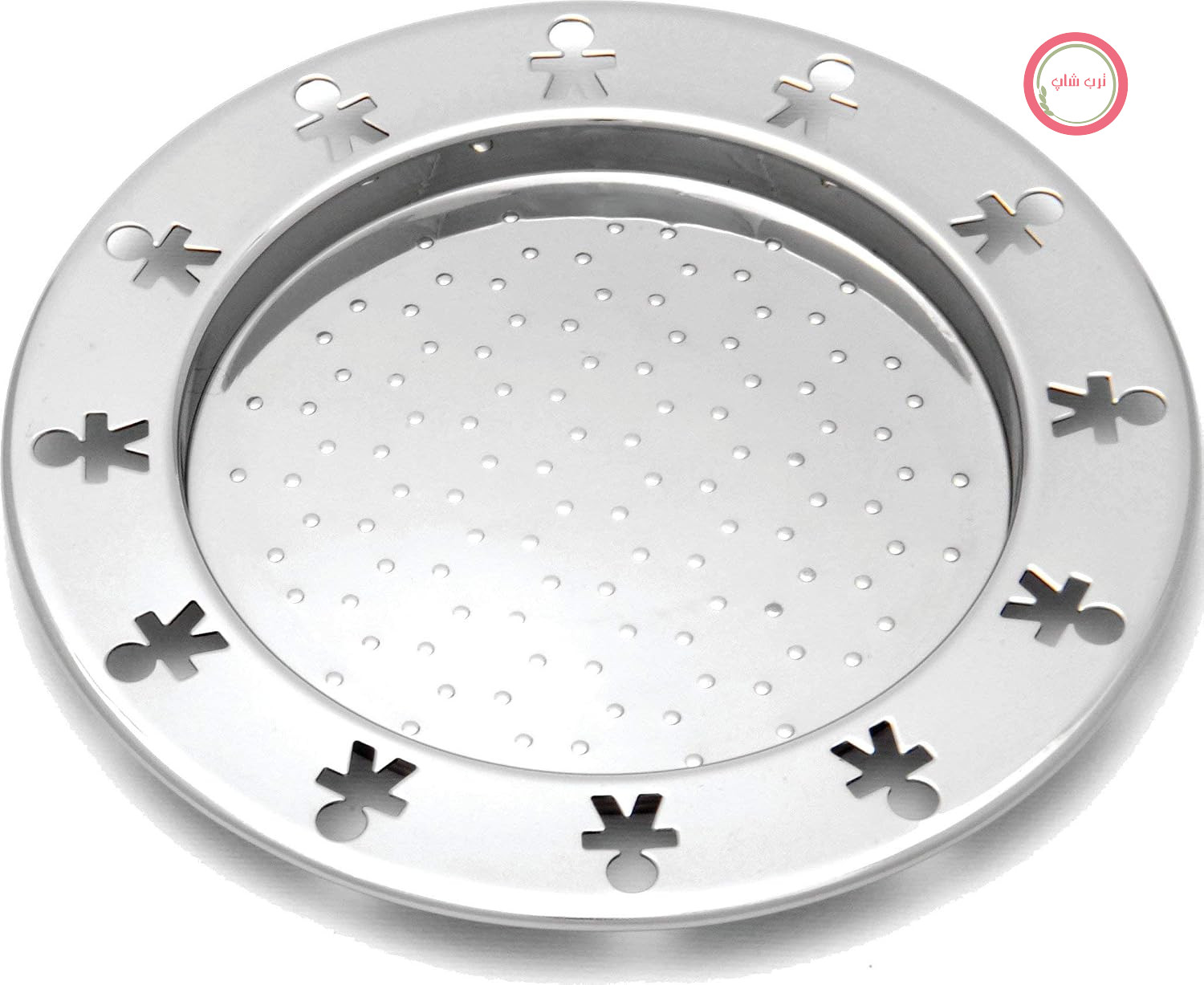 زیرلیوانی بطری Alessi AKK80/15 Mini Girotondo، مقاوم در برابر رطوبت، ساخته شده از استیل ضد زنگ 18/10، جلا داده شده تا درخشندگی بالایی داشته باشد
