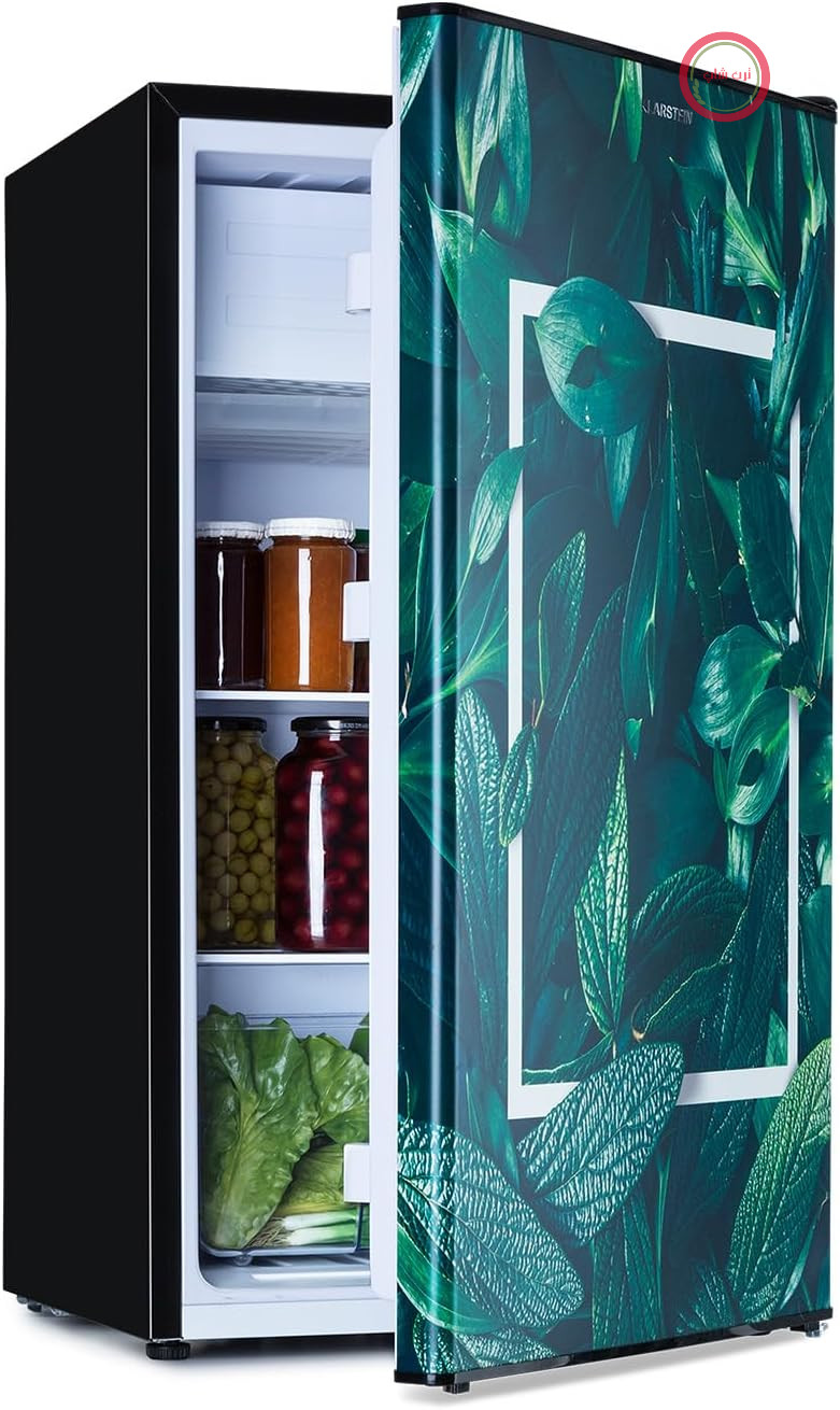 یخچال فریزر ترکیبی Klarstein CoolArt - یخچال با 2 سطح خنک‌کنندگی، طراحی جلویی، ترموستات 5 مرحله‌ای، 0 تا 10 درجه سانتیگراد، ظرفیت: 79 لیتر، طرح: جنگلی