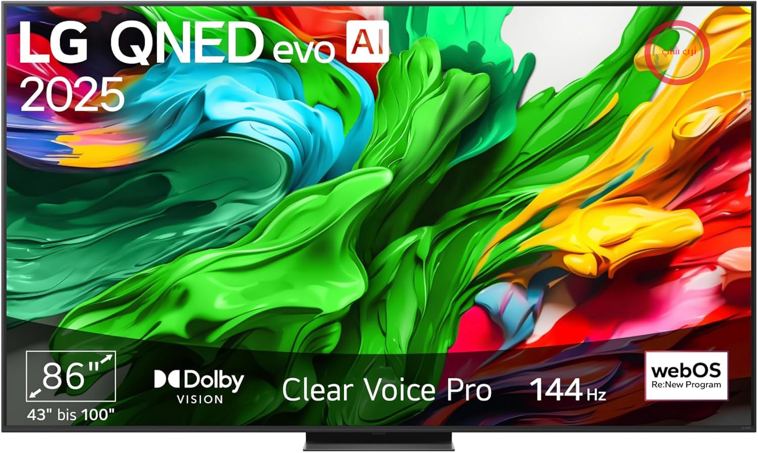تلویزیون ال‌جی 86QNED86A6A، 86 اینچ (218 سانتی‌متر) 4K QNED evo AI (پردازنده هوش مصنوعی α8 Gen2 4K، webOS 25، 120 هرتز