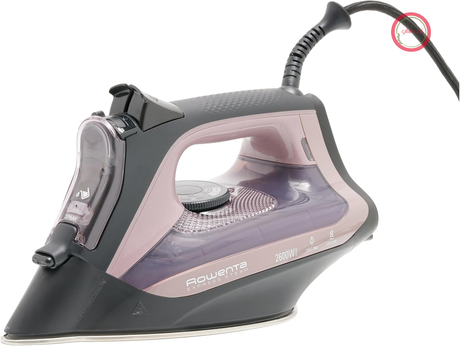 اتو بخار روونتا آلمان Rowenta Express Steam DW4345، کفی لیزری Microsteam 350، 2600 وات، بخاردهی مداوم 40 گرم در دقیقه، افزایش بخار 200 گرم در دقیقه، سیستم ضد رسوب، ضد نشت