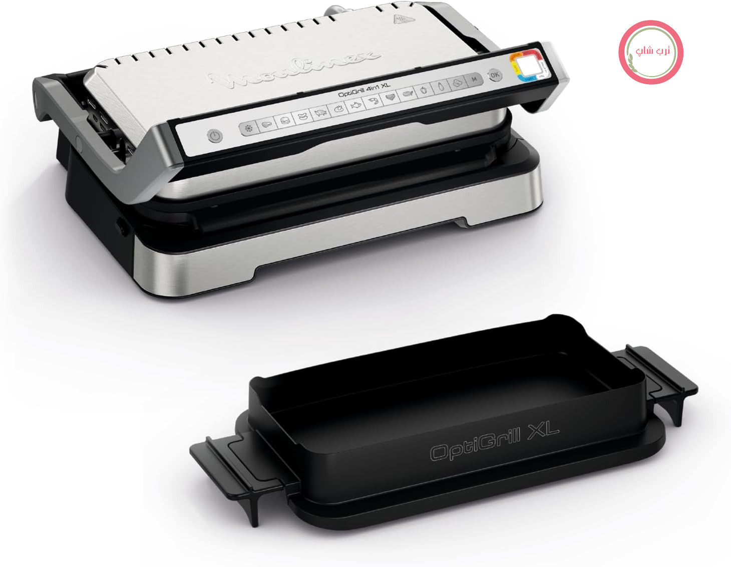 گریل باربیکیو مولینکس فرانسه Moulinex OptiGrill 4in1 XL مدل GI784D با ۱۲ برنامه پخت و ظرفیت ۶ تا ۸ نفر