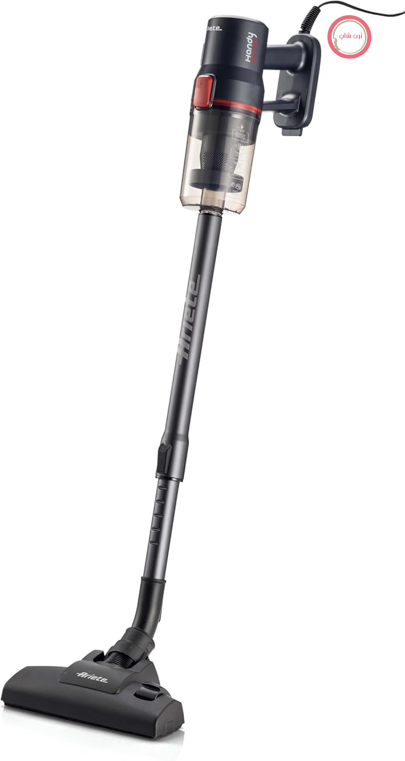 جارو برقی و جاروبرقی دستی Ariete 2708 Handy Force One، 600 وات، 2 در 1، فناوری سیکلون، بدون کیسه، مخزن 0.6 لیتری، فیلتر HEPA.