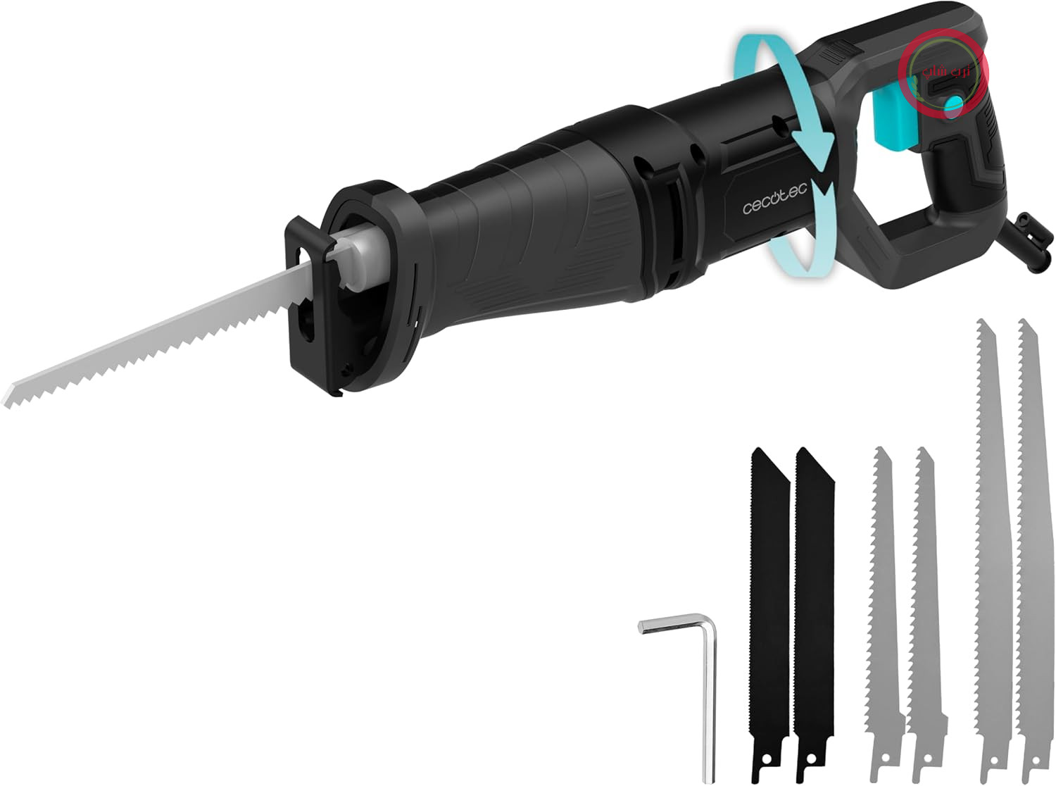 اره رفت و برگشتی افقی بر برقی سکوتک اسپانیا Cecotec LongFlex 710 Pro با قدرت 710 وات، طول کورس 20 میلی‌متر، عمق برش تا 115
