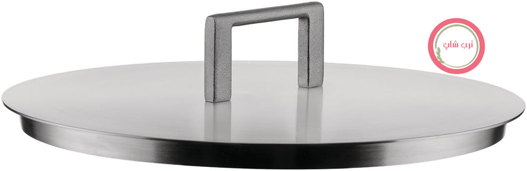 درب طرح‌دار Alessi Convivio DC200/20، استیل ضد زنگ 18/10، با دستگیره استیل و پوشش PVD، 20 سانتی‌متر، روکش ساتن