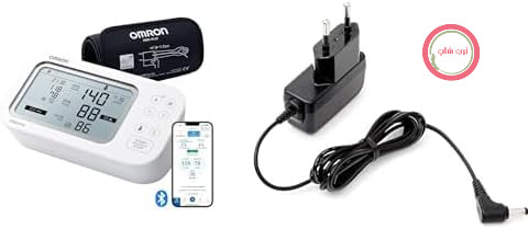 فشارسنج بازویی امرون ژاپن هوشمند OMRON X7 مدل AFib، تشخیص فیبریلاسیون دهلیزی، ۲ کاربره، کاف هوشمند ۲۲-۴۲ سانتی‌متری + منبع تغذیه جهانی OMRON (آداپتور HHP-CM01)