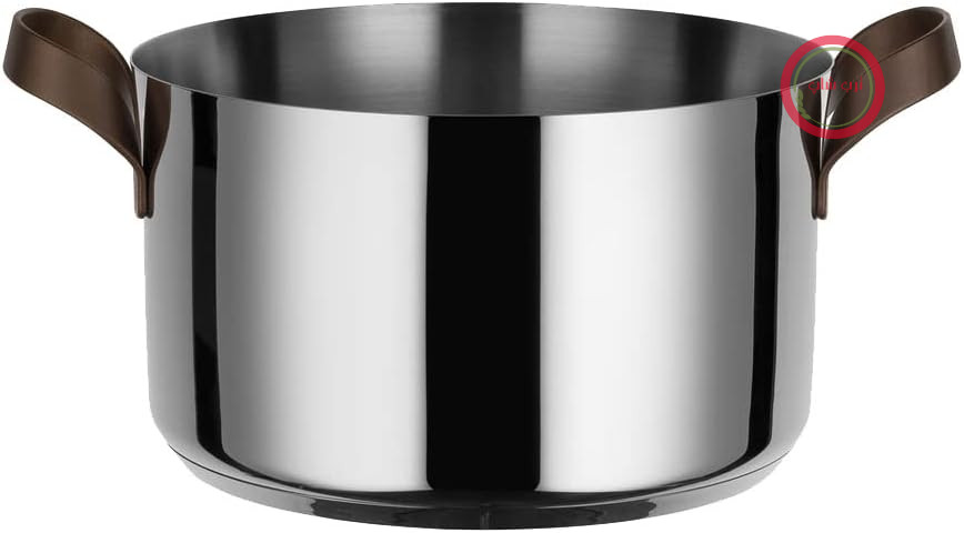 Alessi Edo PU101/24 - ظرف قابلمه با دو دسته از جنس استیل ضد زنگ 18/10، دسته‌ها از جنس استیل ضد زنگ 18/10 با پوشش PVD، قهوه‌ای