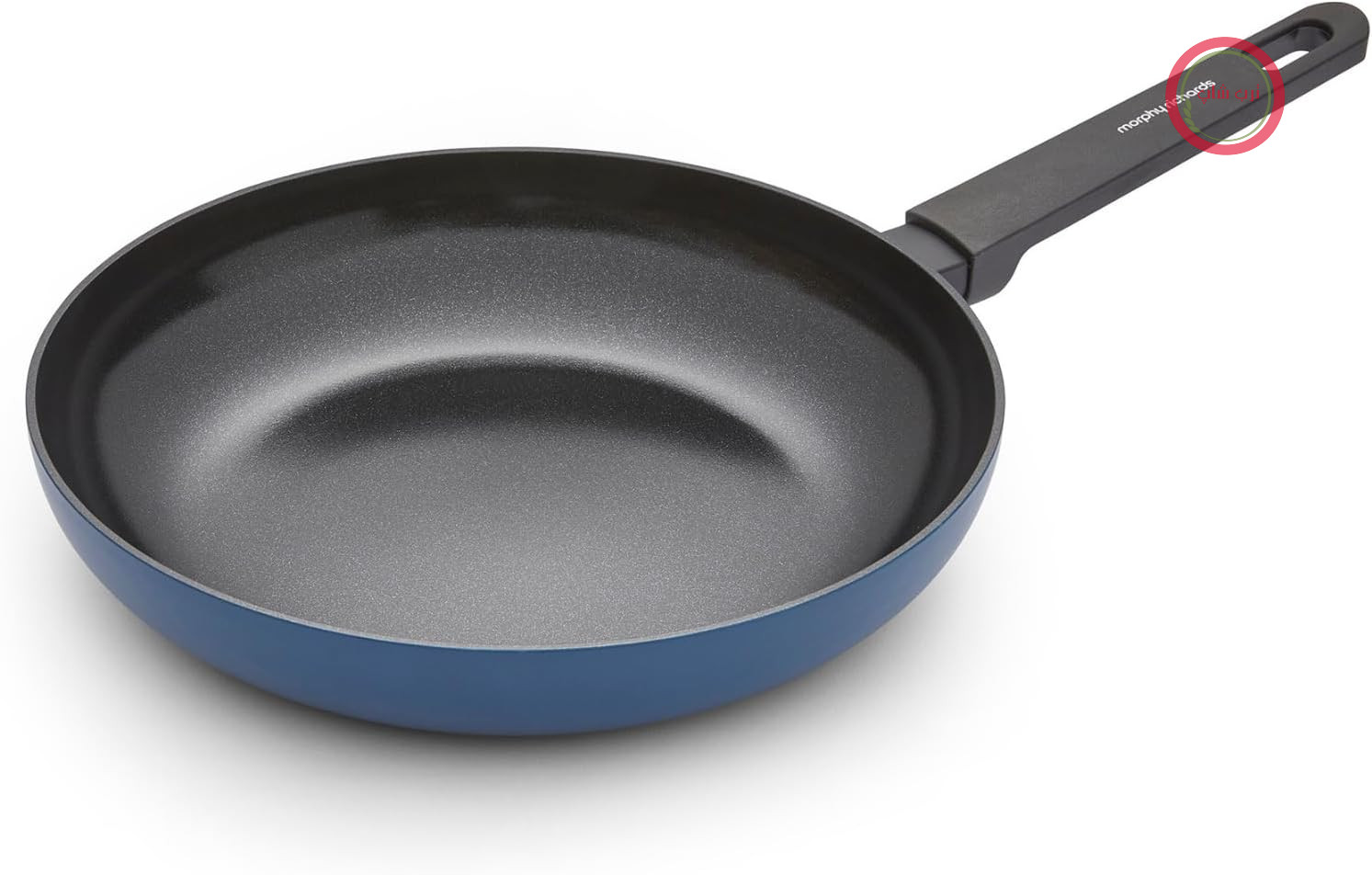 ماهیتابه مورفی ریچاردز انگلستان Morphy Richards آلومینیوم بازیافتی، 28 سانتی‌متر، پوشش سرامیکی نچسب، دسته‌های نرم، مناسب برای فر تا دمای 180 درجه سانتیگراد، مناسب برای انواع اجاق گاز، آبی، 853502