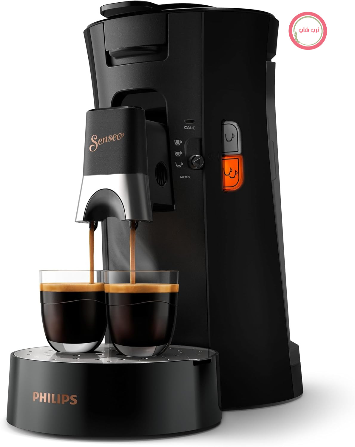 دستگاه قهوه ساز فیلیپس مدل Senseo Select، مشکی، ۳ نوع قهوه مخصوص | ۱ یا ۲ فنجان، Coffee Boost، Crema Plus، قابلیت یادداشت، دهانه قابل تنظیم ارتفاع، ۰.۹ لیتر (CSA240/60)