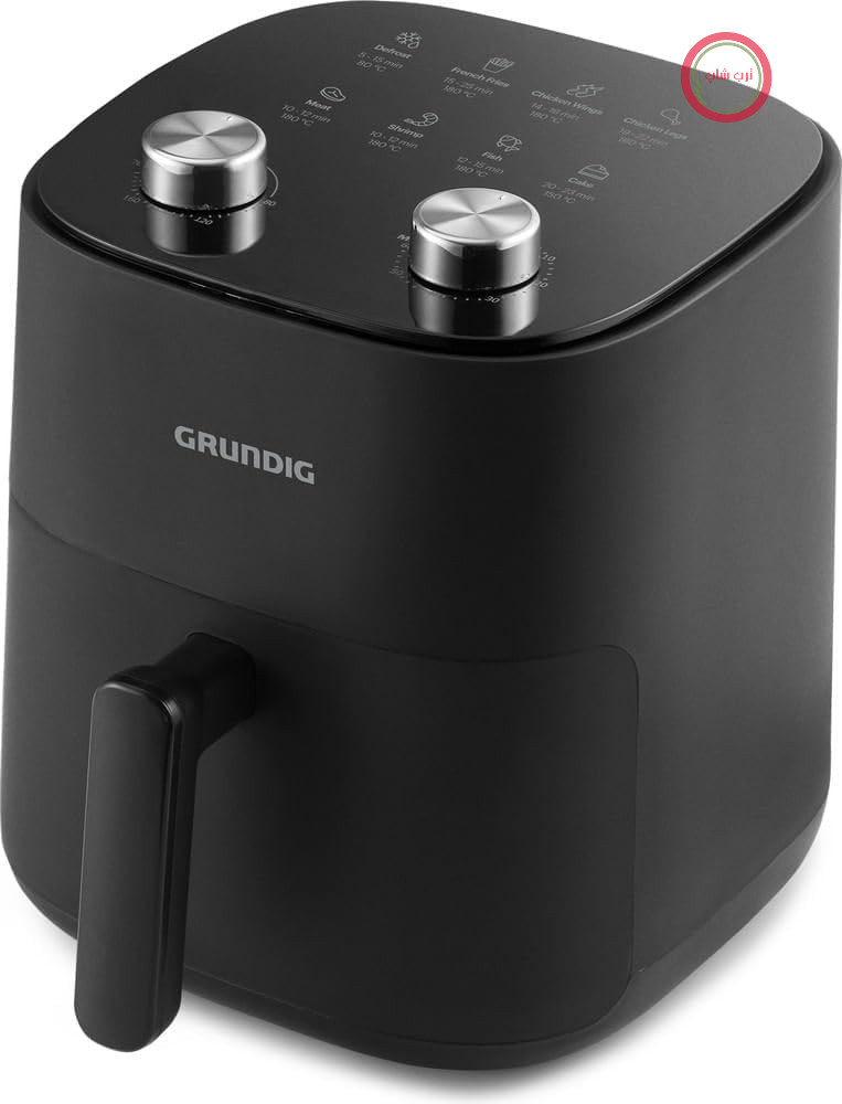 سرخ کن هوای گرم Grundig - FRY 6321 L - ظرفیت 4.7 لیتر - پخت کم چرب، پخت ملایم، کاربرد چند منظوره - برای 500 گرم سیب زمینی سرخ کرده - طراحی جمع و جور